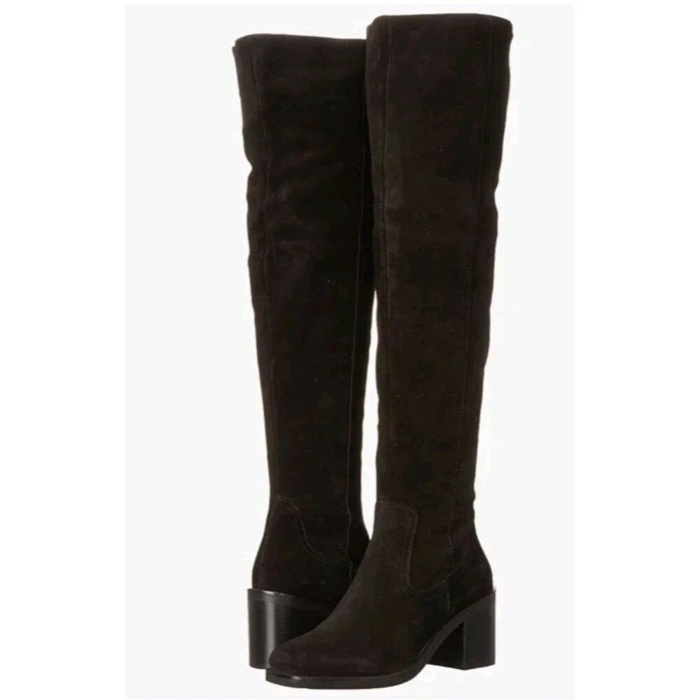 Seychelles Gifted black suede over the knee boot w 2 3/4